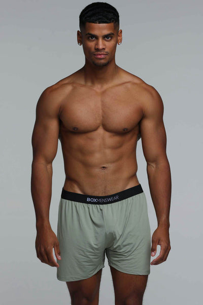 Silky Seamless Lounge Shorts - Sage - boxmenswear - {{variant_title}}