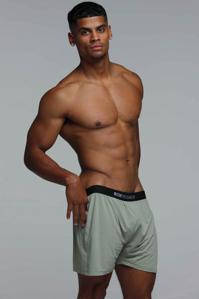 Silky Seamless Lounge Shorts - Sage - boxmenswear - {{variant_title}}