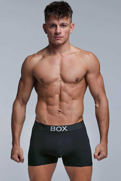 Metallic Modal Boxers - Black & Silver - boxmenswear - {{variant_title}}