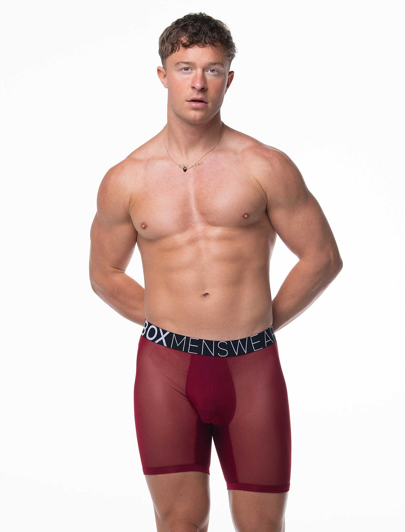 King Fit Mesh Panel - Transparent Crotch: Tibetan Red - boxmenswear - {{variant_title}}