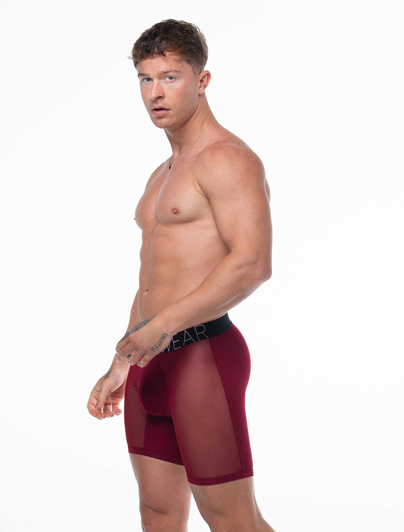 King Fit Mesh Panel - Transparent Crotch: Tibetan Red - boxmenswear - {{variant_title}}