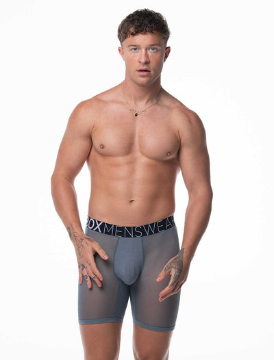 King Fit Mesh Panel - Transparent Crotch: Gun Metal Grey - boxmenswear - {{variant_title}}