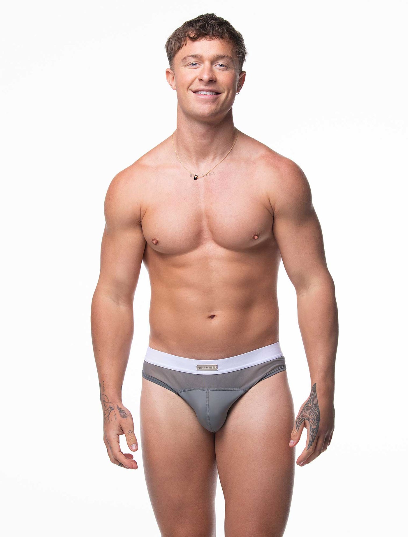 Mens Curved Mesh Thongs - Grey - boxmenswear - {{variant_title}}