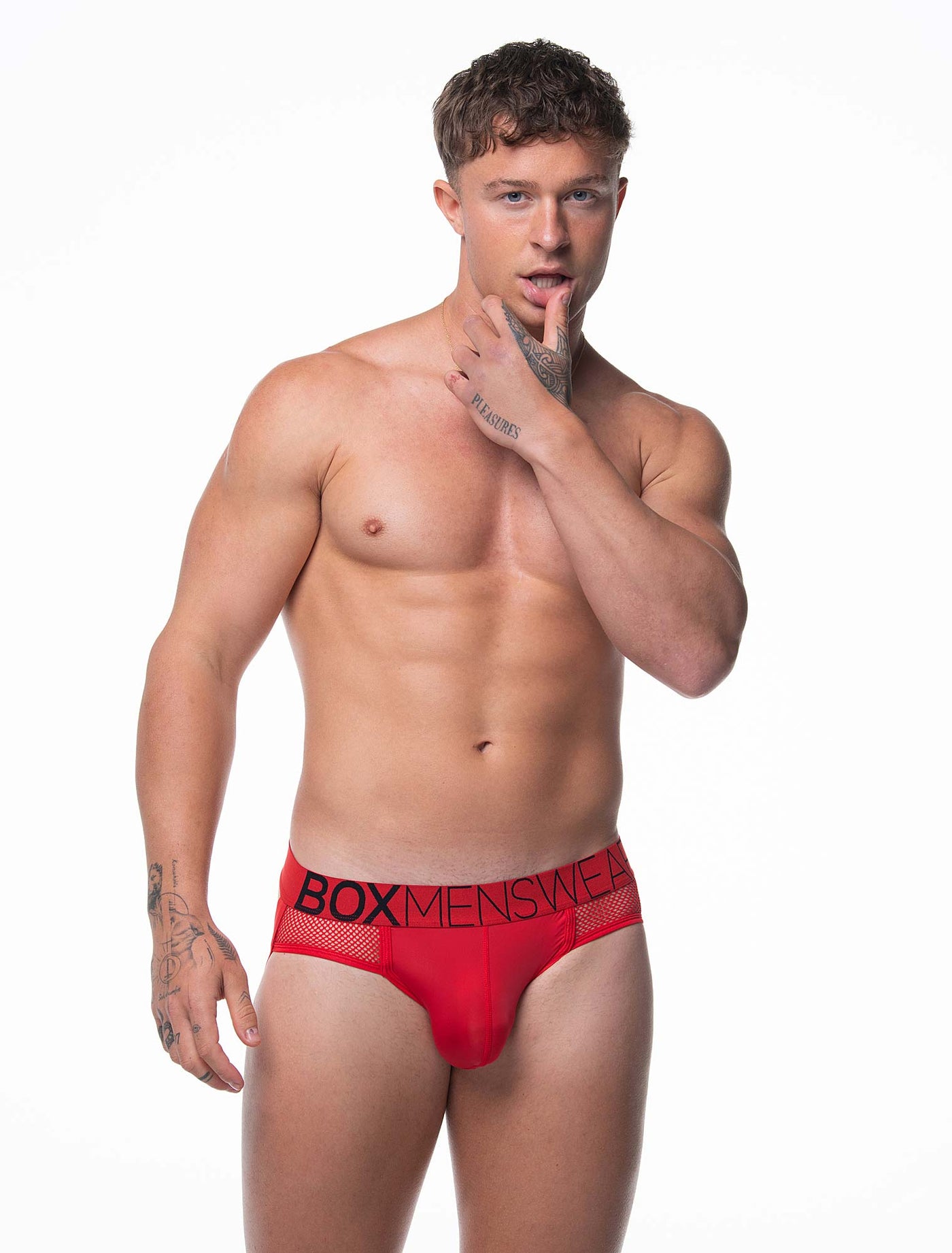 Totally Transparent Varsity Mesh Jockstrap - Direct Red - boxmenswear - {{variant_title}}