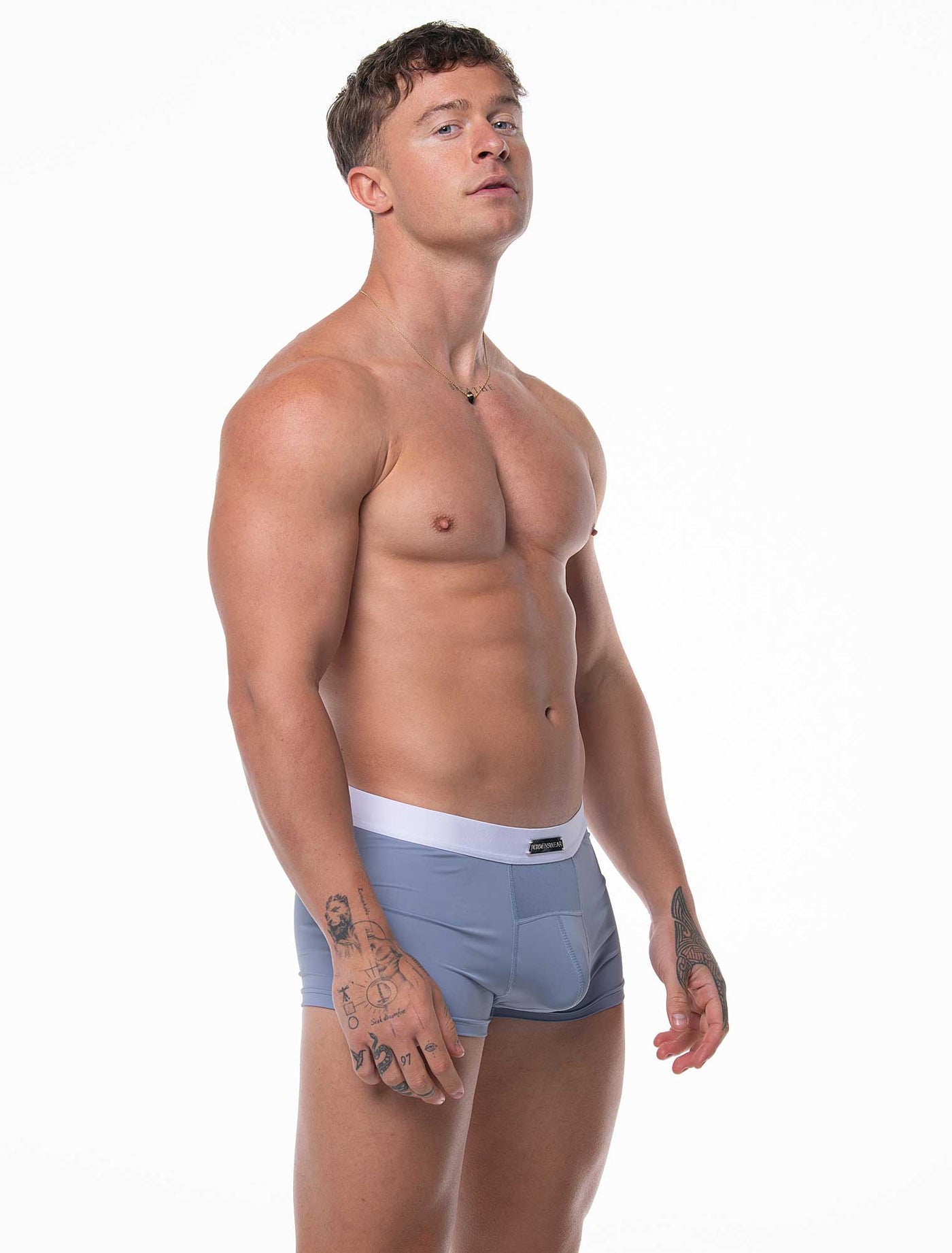 Mens Curved Mesh Boxers - Blue - boxmenswear - {{variant_title}}