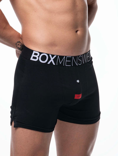 Button-up Boxers - Black Gala - boxmenswear - {{variant_title}}