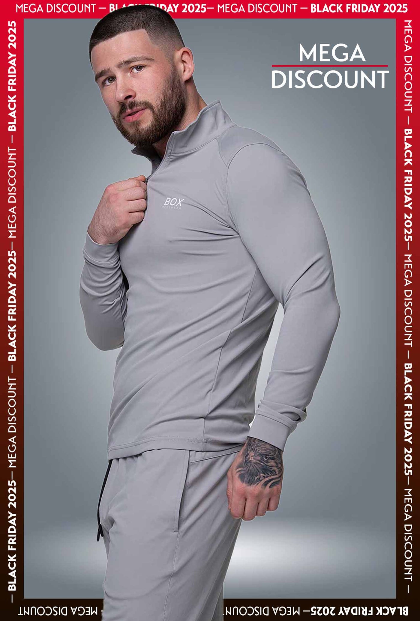Active Panelled 1/4 Zip Jacket - Grey - boxmenswear - {{variant_title}}
