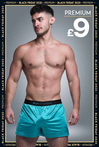 Satin Boxers - Deep Aqua - boxmenswear - {{variant_title}}