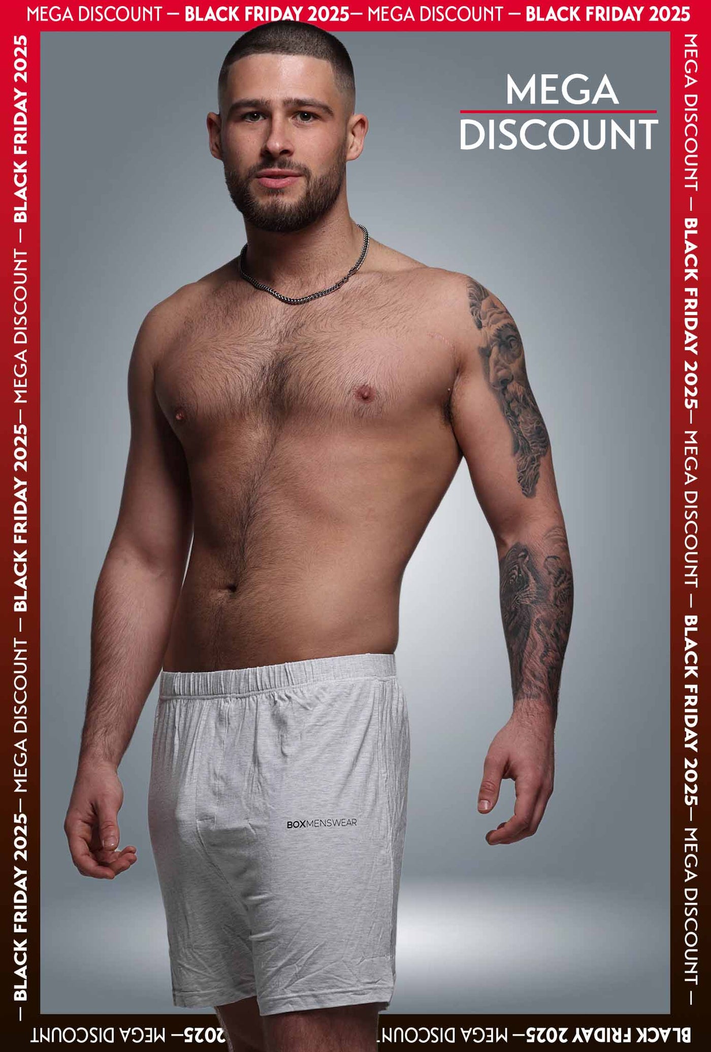 Mens Bed Shorts V2 - Melange Grey - boxmenswear - {{variant_title}}