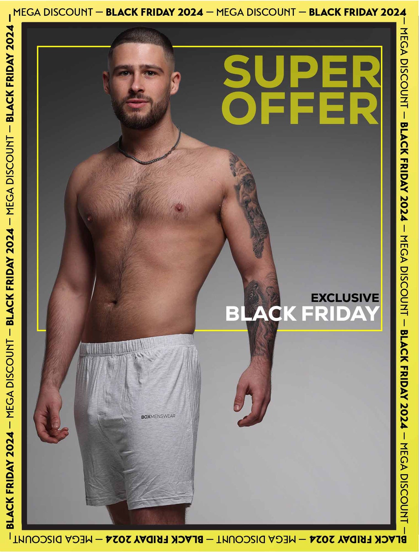 Mens Bed Shorts V2 - Melange Grey - boxmenswear - {{variant_title}}