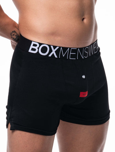 Button-up Boxers - Black Gala - boxmenswear - {{variant_title}}
