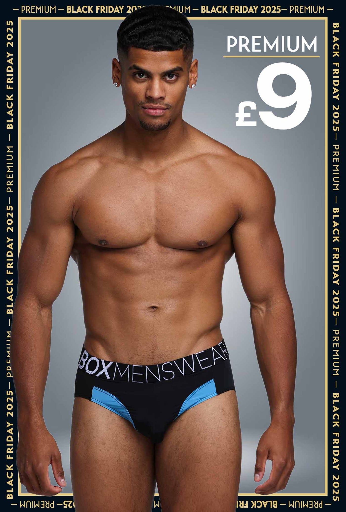 Prince Fit Briefs - Black & Blue - boxmenswear - {{variant_title}}