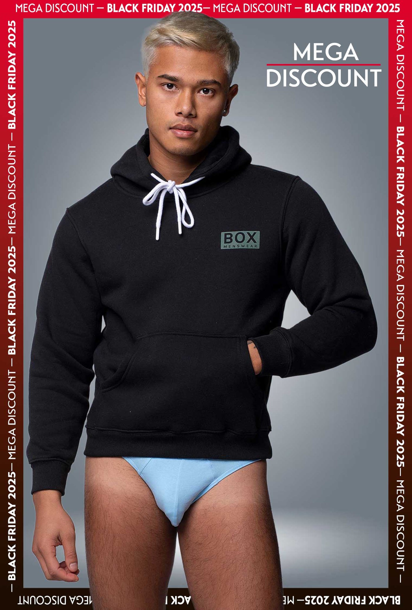 Mens Hoodie - Black - boxmenswear - {{variant_title}}
