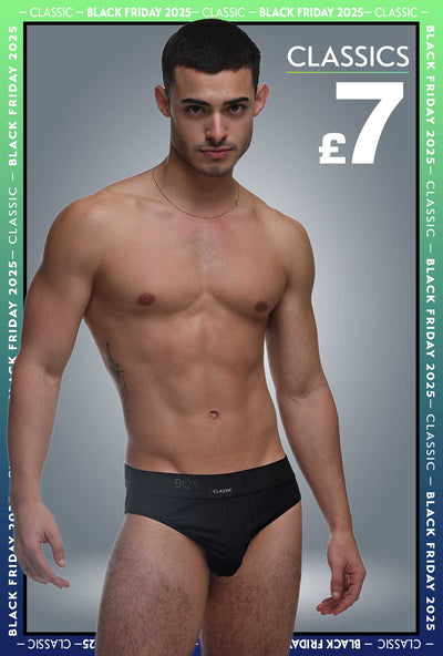Mens Classic Ribbed Briefs - Black - boxmenswear - {{variant_title}}