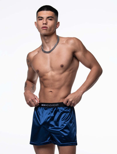 Silk Decline Boxer Shorts - Splendour Navy - boxmenswear - {{variant_title}}