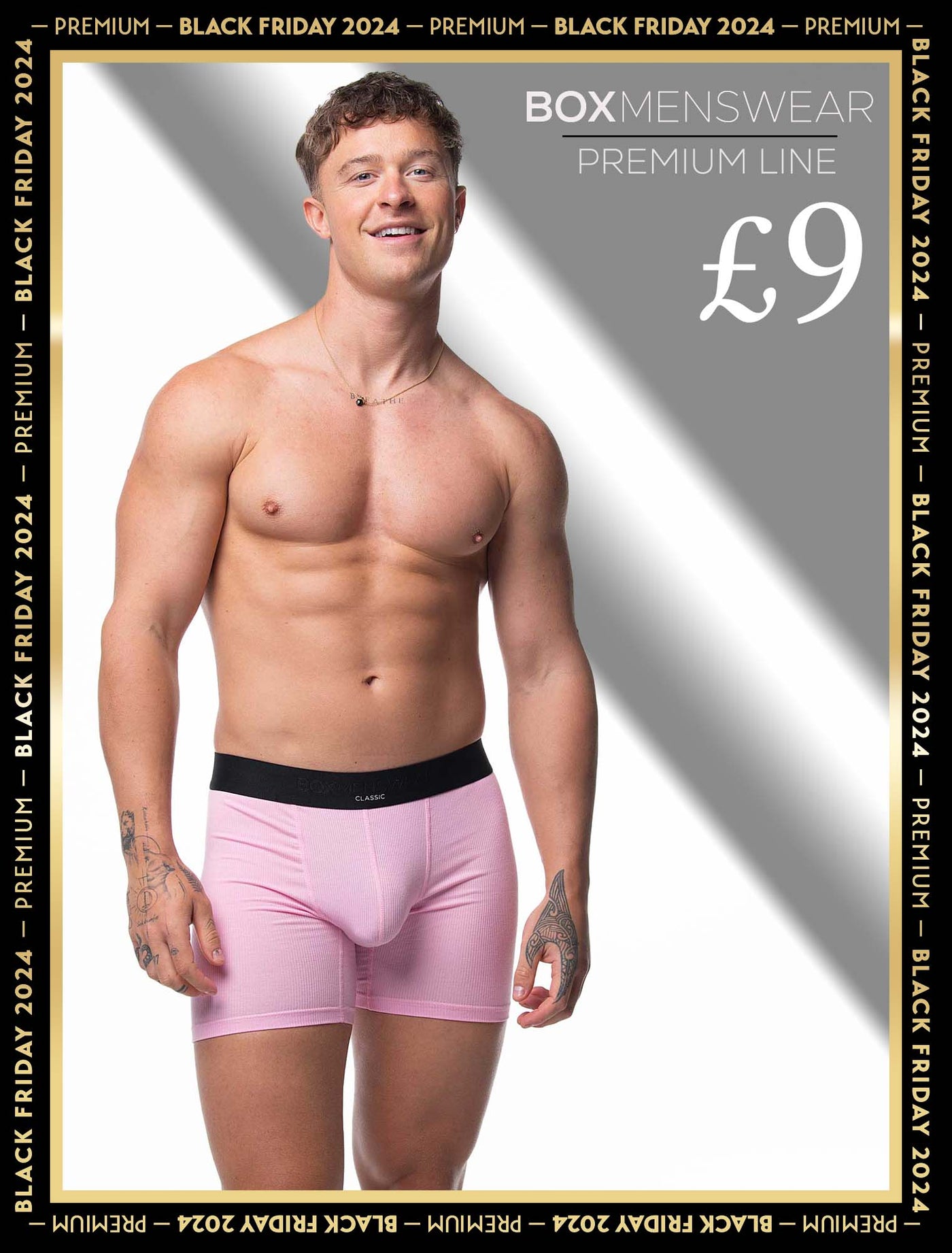 Mens Classic Ribbed Boxers - Pink - boxmenswear - {{variant_title}}