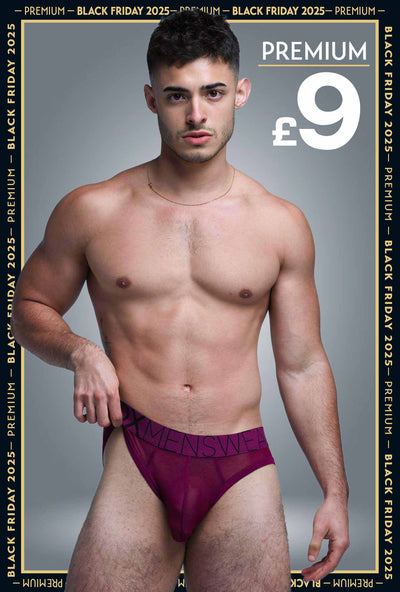 All Over Mesh Briefs - Cherry Crush - boxmenswear - {{variant_title}}