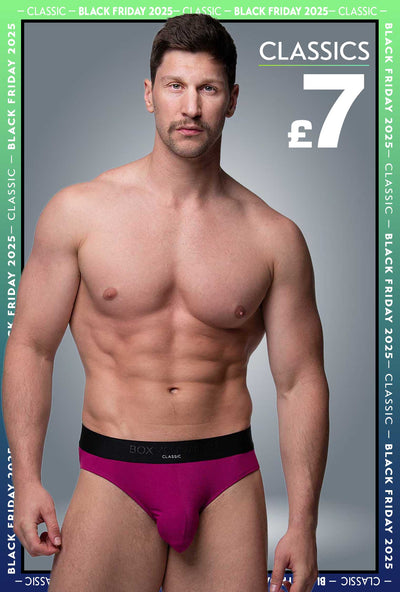 Mens Classic Ribbed Briefs - Cherry - boxmenswear - {{variant_title}}