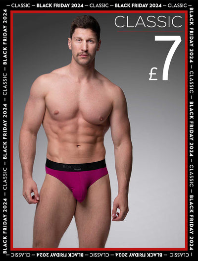 Mens Classic Ribbed Briefs - Cherry - boxmenswear - {{variant_title}}