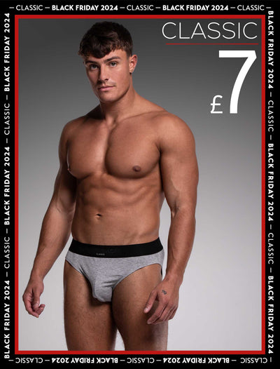 Mens Classic Ribbed Briefs - Grey - boxmenswear - {{variant_title}}