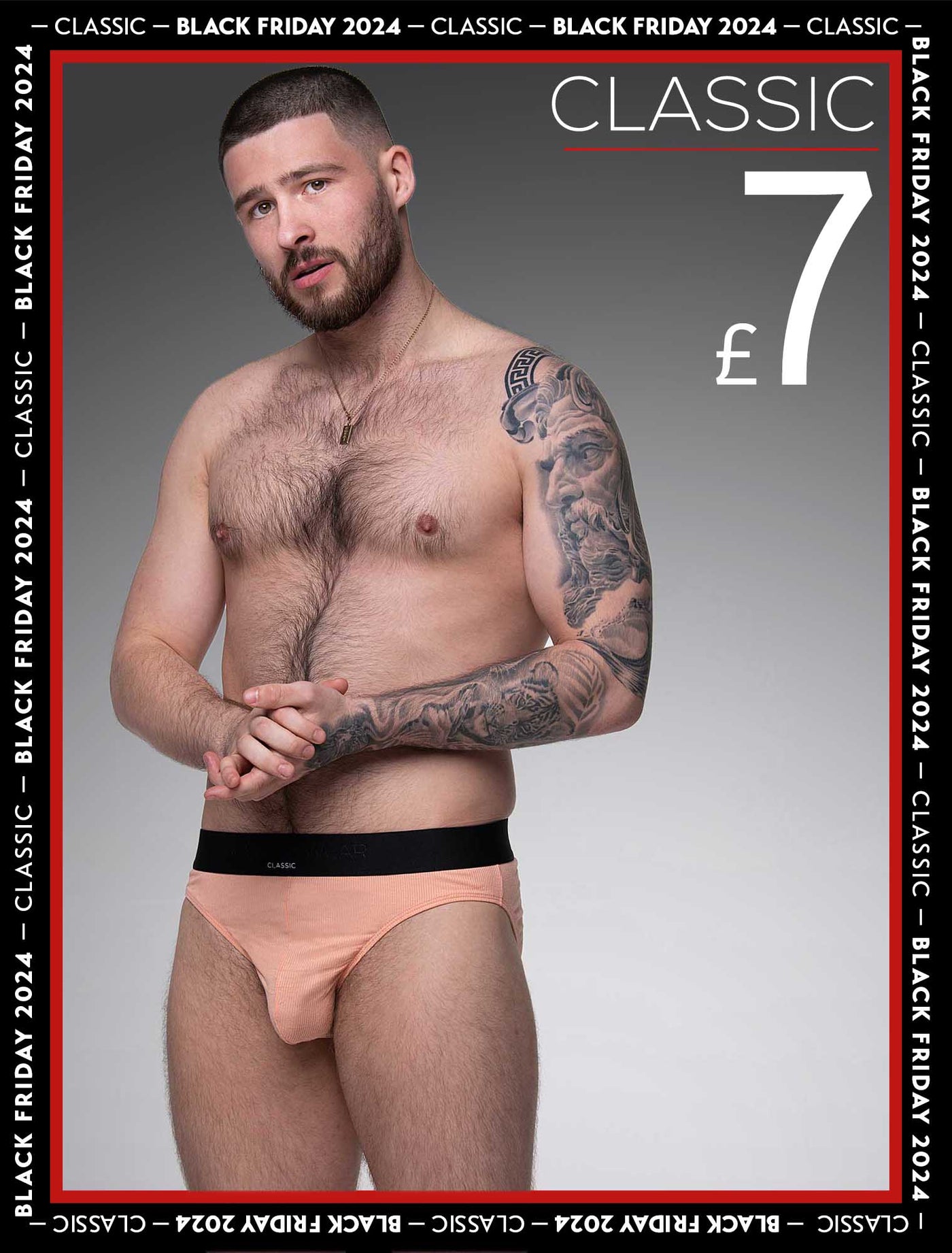 Mens Classic Ribbed Briefs - Peach - boxmenswear - {{variant_title}}