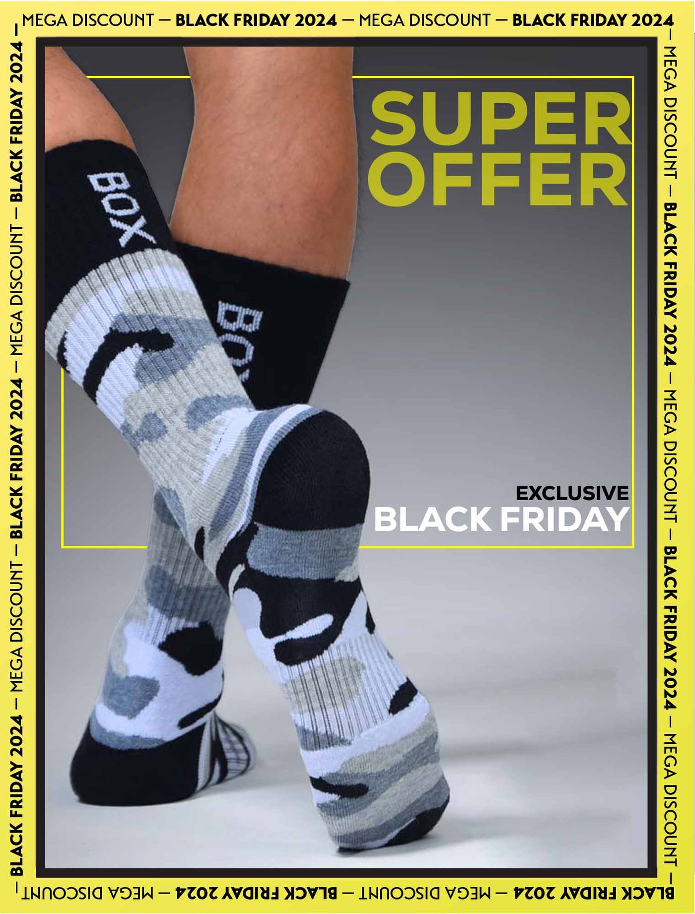 Box Sports Socks - Greyscale Camo - boxmenswear - {{variant_title}}