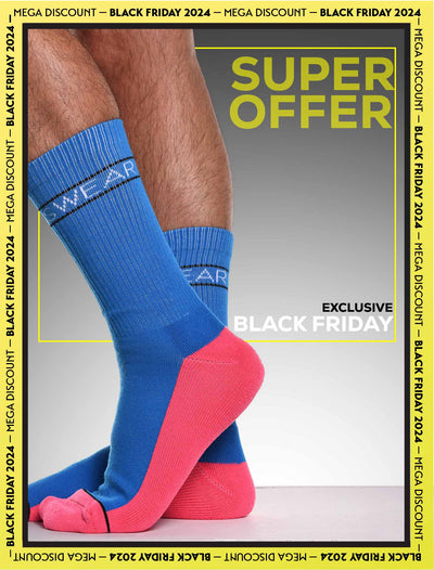 Paradise Peach & Blue - Lux Sports Socks - boxmenswear - {{variant_title}}