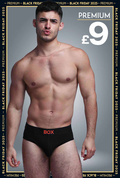 Colour Pop Briefs - Black & Orange - boxmenswear - {{variant_title}}