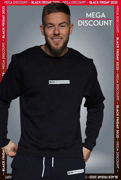 Comfort Fit: Crew Neck - Navy - boxmenswear - {{variant_title}}