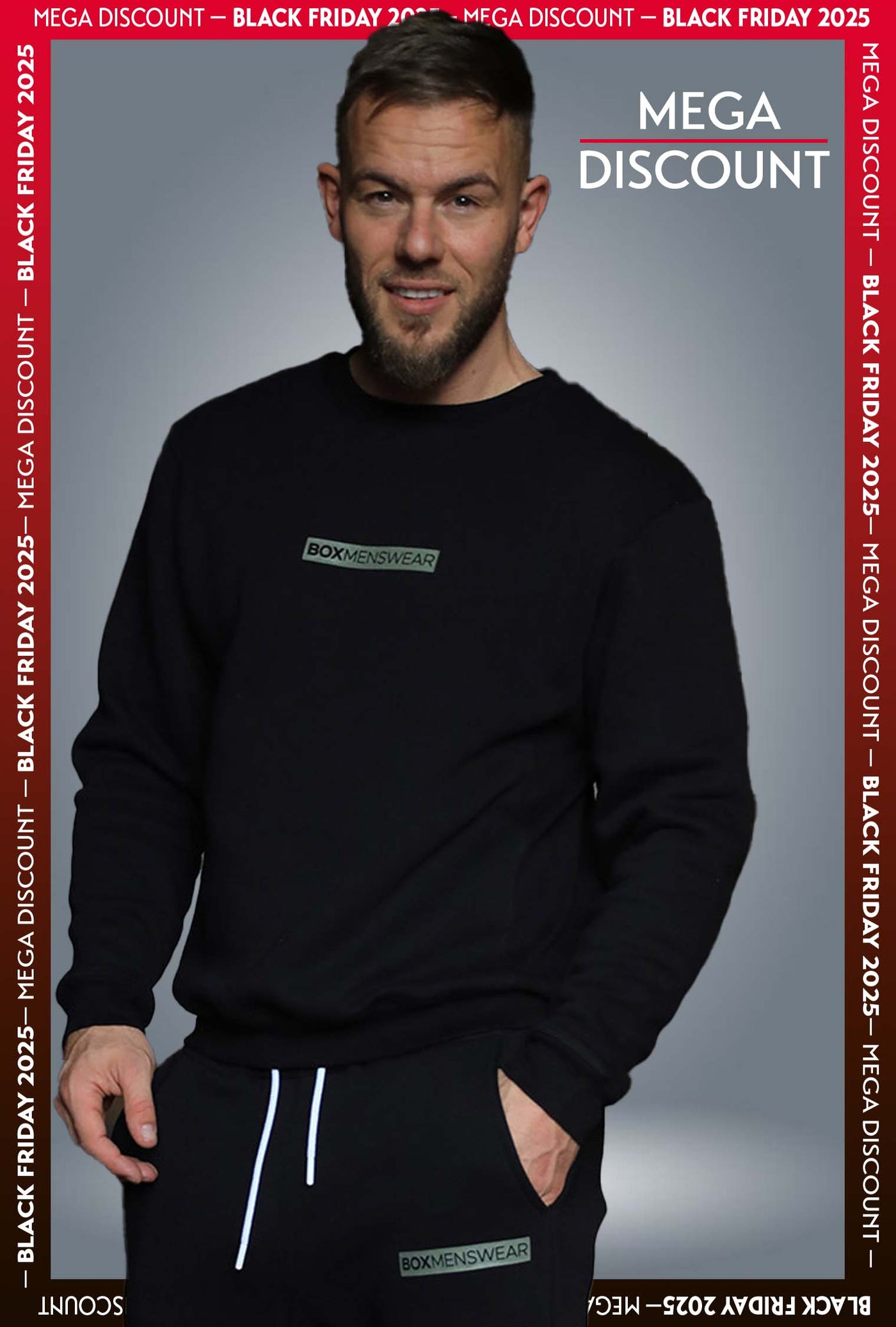 Comfort Fit: Crew Neck - Black - boxmenswear - {{variant_title}}