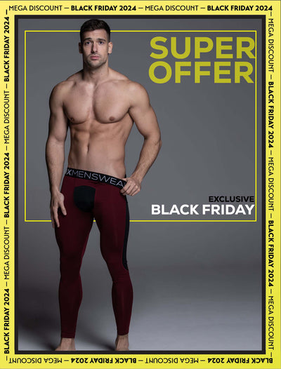 Compression Leggings - Burgundy - boxmenswear - {{variant_title}}