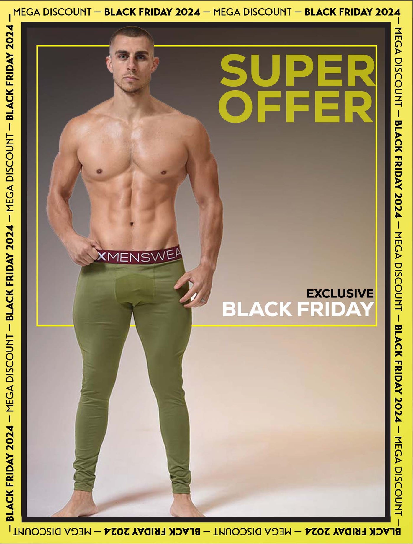 Compression Leggings - Military Green - boxmenswear - {{variant_title}}