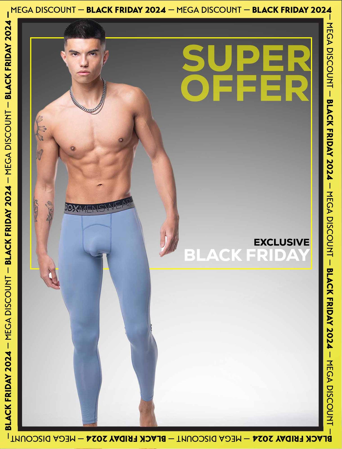 Compression Leggings 2.0 - Crystal Blue - boxmenswear - {{variant_title}}