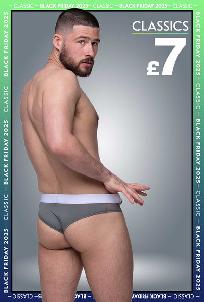 Mens Curved Mesh Thongs - Grey - boxmenswear - {{variant_title}}