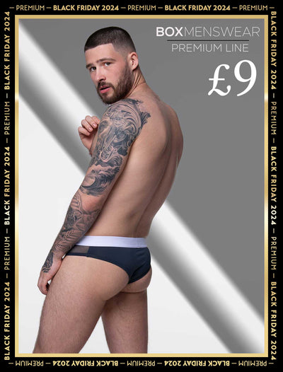 Mens Curved Mesh Thongs - Navy - boxmenswear - {{variant_title}}