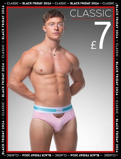 Mens Cut-Out Briefs - Pink - boxmenswear - {{variant_title}}