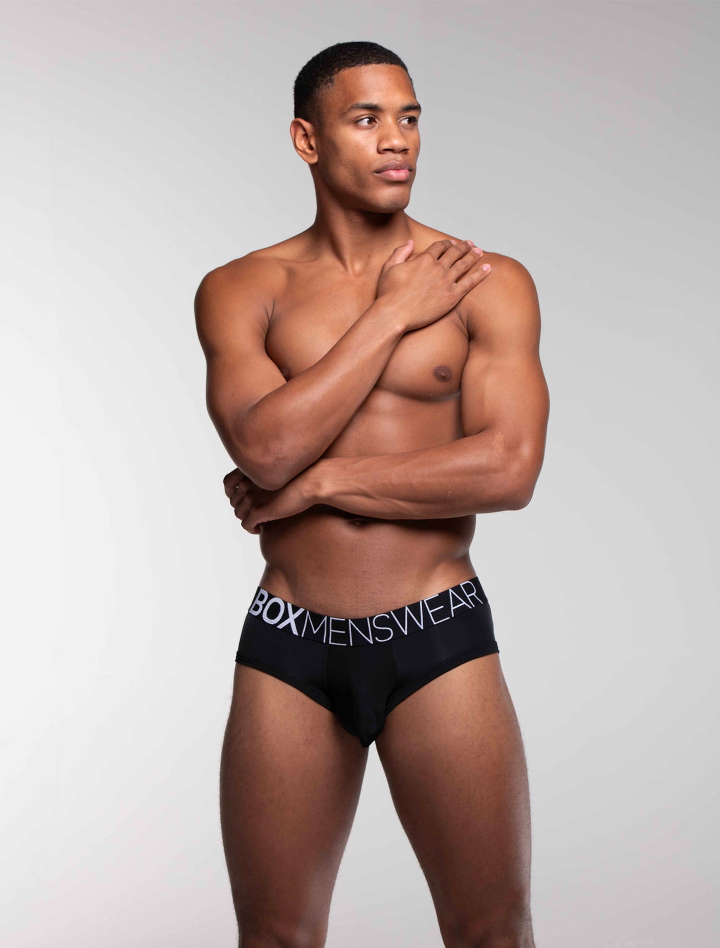 Mens Hipster Trunks: Defined Crotch - Black - boxmenswear - {{variant_title}}