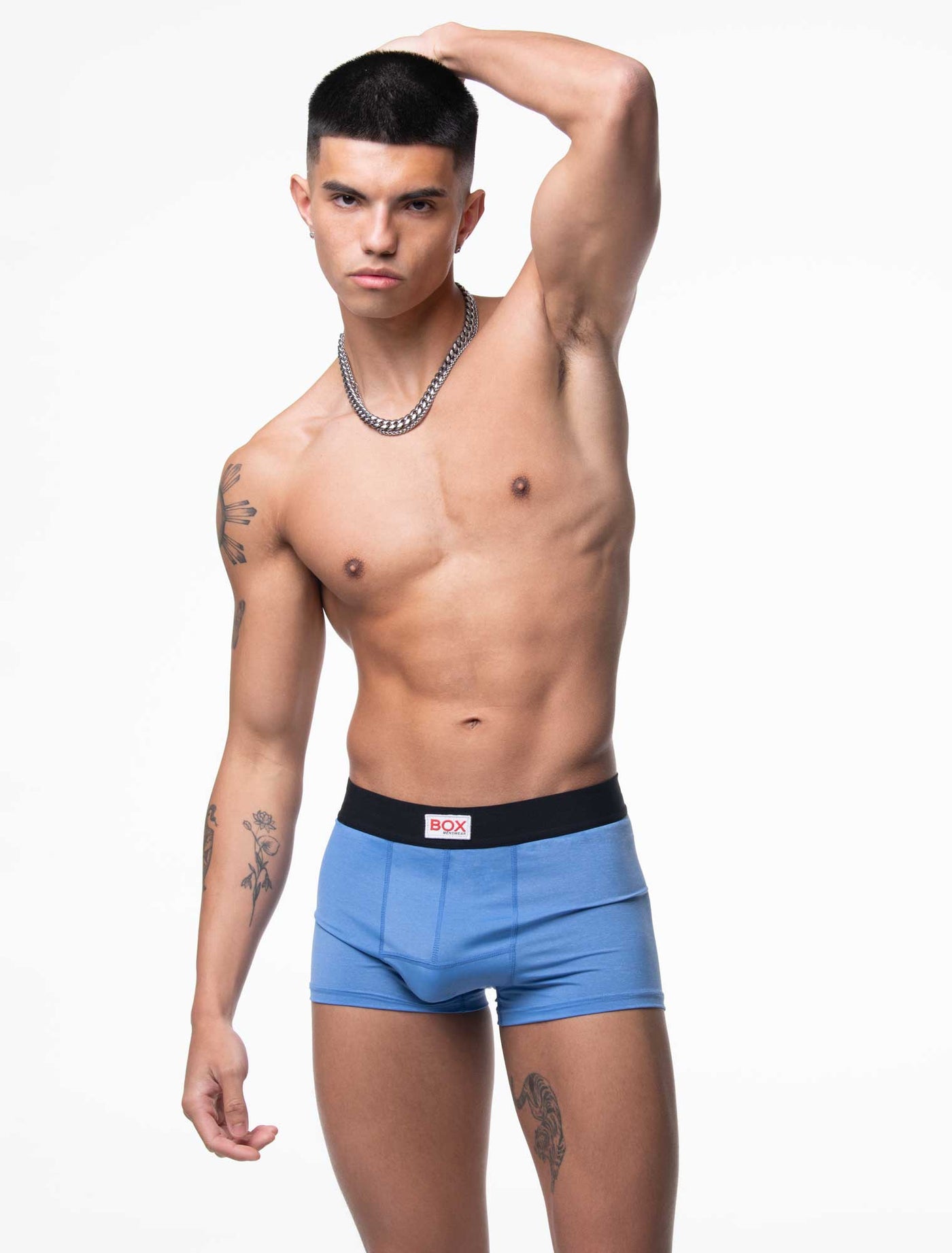 Marl Moment Boxers - Platinum Blue - boxmenswear - {{variant_title}}