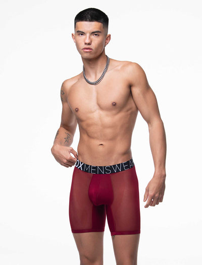 King Fit Mesh Panel - Transparent Crotch: Tibetan Red - boxmenswear - {{variant_title}}