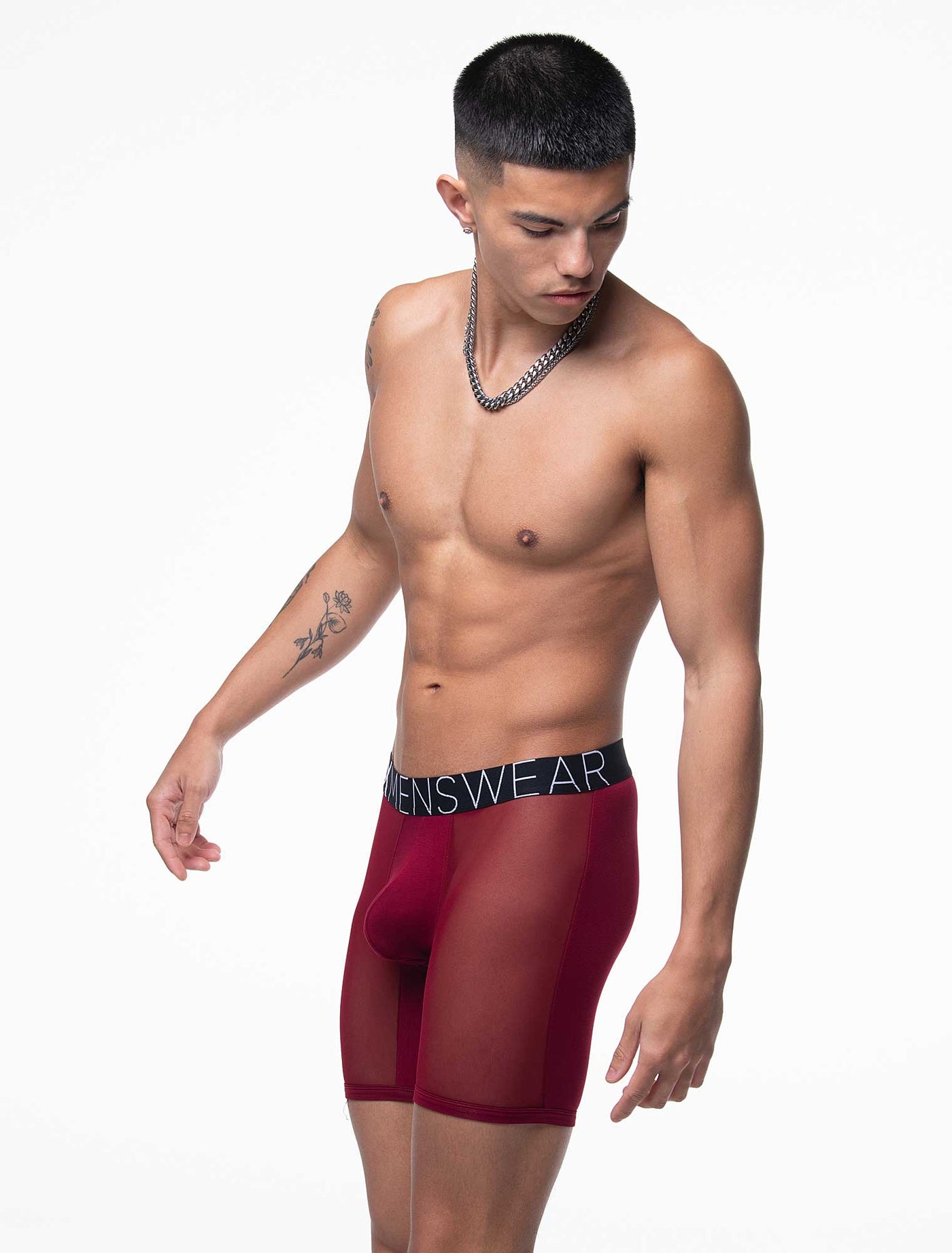 King Fit Mesh Panel - Transparent Crotch: Tibetan Red - boxmenswear - {{variant_title}}