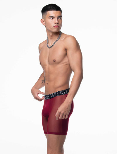 King Fit Mesh Panel - Transparent Crotch: Tibetan Red - boxmenswear - {{variant_title}}