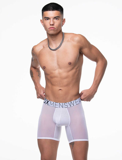 King Fit Mesh Panel - Transparent Crotch: White - boxmenswear - {{variant_title}}