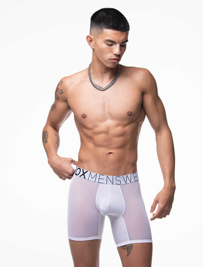 King Fit Mesh Panel - Transparent Crotch: White - boxmenswear - {{variant_title}}