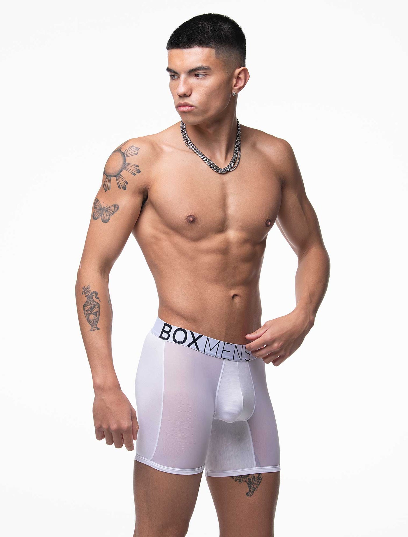 King Fit Mesh Panel - Transparent Crotch: White - boxmenswear - {{variant_title}}