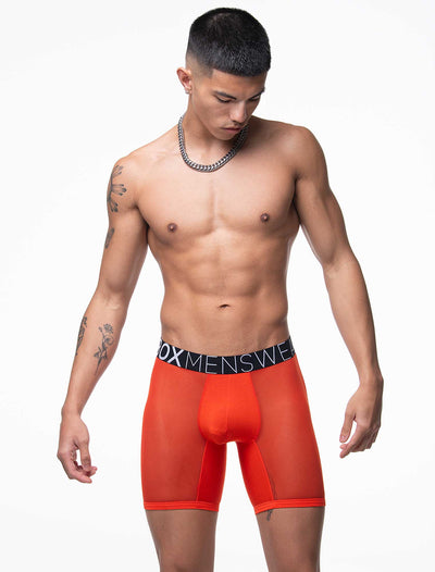 King Fit Mesh Panel - Transparent Crotch: Tangerine Tango - boxmenswear - {{variant_title}}