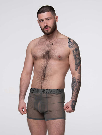 All Over Mesh Boxers - Grey Steel - boxmenswear - {{variant_title}}