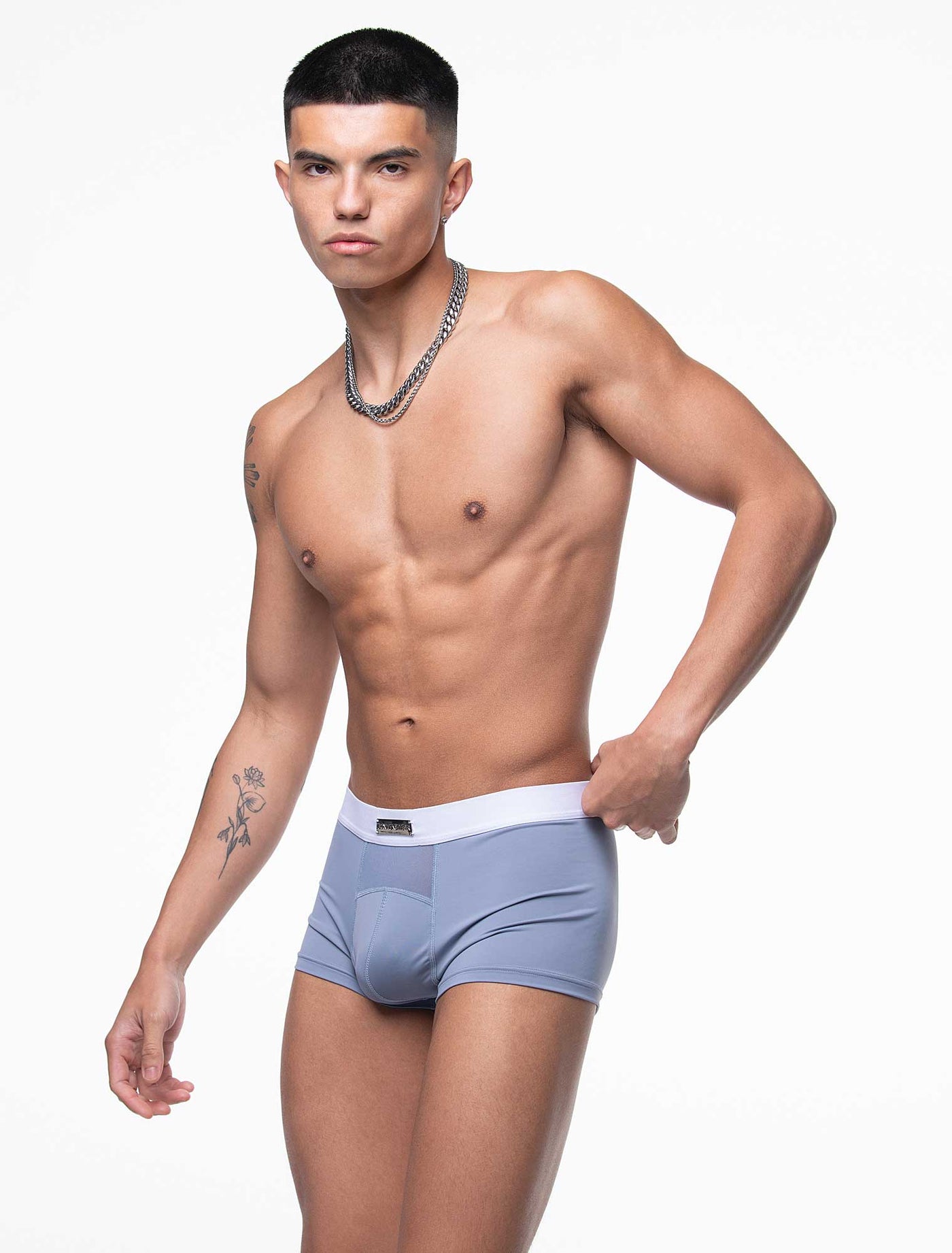 Mens Curved Mesh Boxers - Blue - boxmenswear - {{variant_title}}