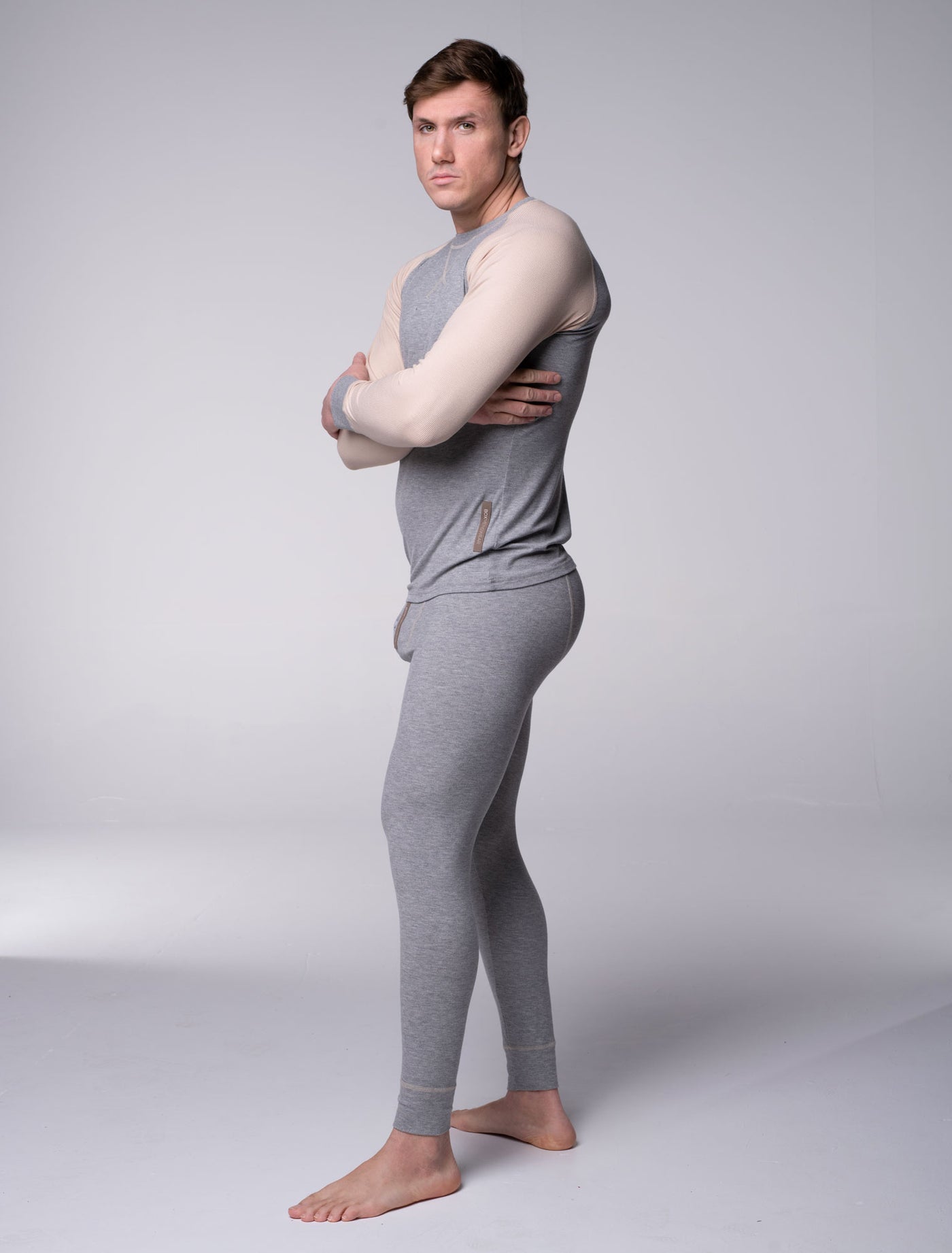 Mens Ribbed Pyjama Sets - Melange Grey - boxmenswear - {{variant_title}}