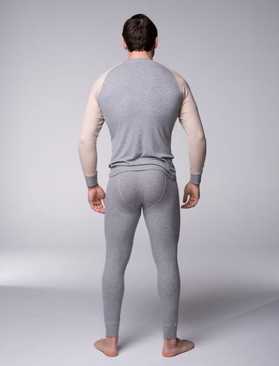 Mens Ribbed Pyjama Sets - Melange Grey - boxmenswear - {{variant_title}}