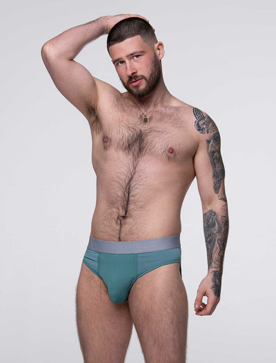 Mesh Panel Briefs - Riviera Teal - boxmenswear - {{variant_title}}